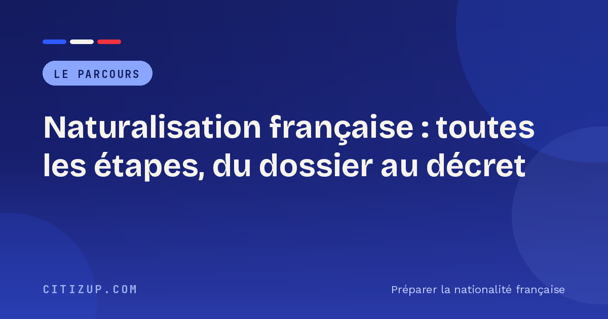 Couverture de l'article : Naturalisation française, toutes les étapes du dossier au décret